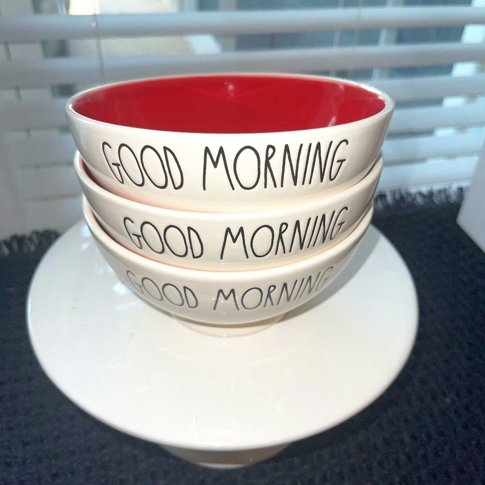 Rae Dunn Good Morning Bowls Set of 3